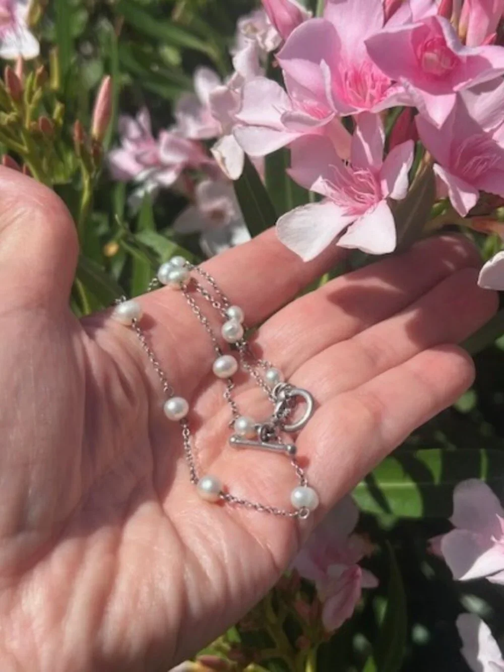 CAROLEE Sterling Silver Freshwater Pearl & Toggle Clasp NECKLACE_2